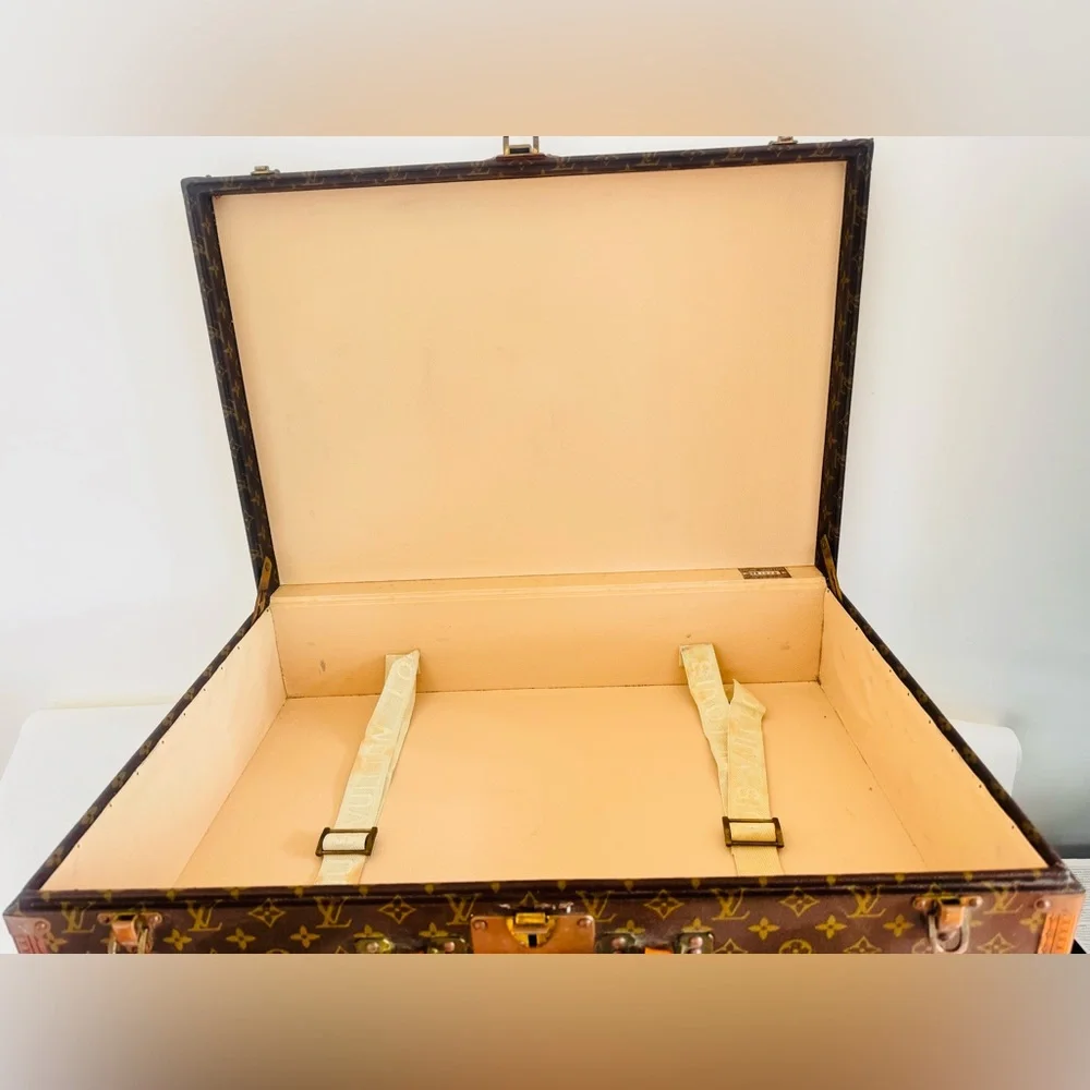 Authentic Louis Vuitton Alzer 65 Vintage Monogram Suitcase Trunk